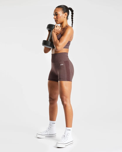 AYBL > Empower Seamless Shorts > S > Brown Marl > AYBL