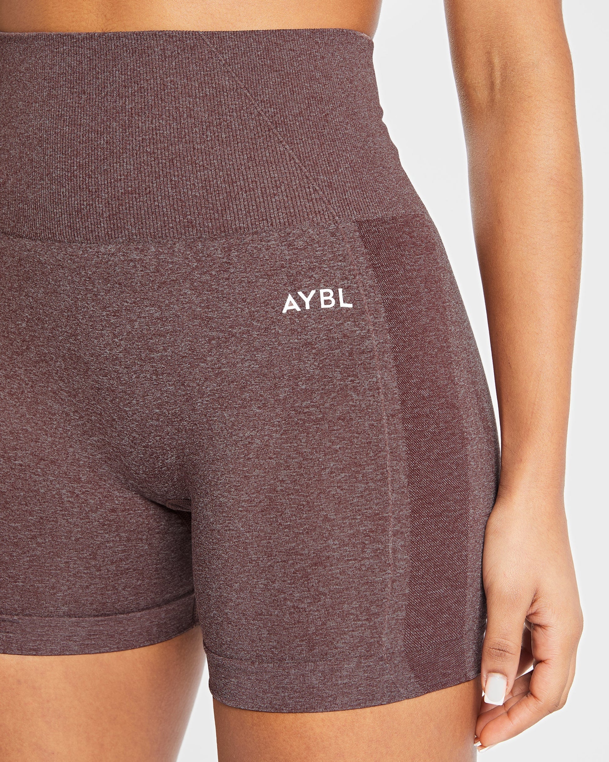 AYBL > Empower Seamless Shorts > S > Brown Marl > AYBL