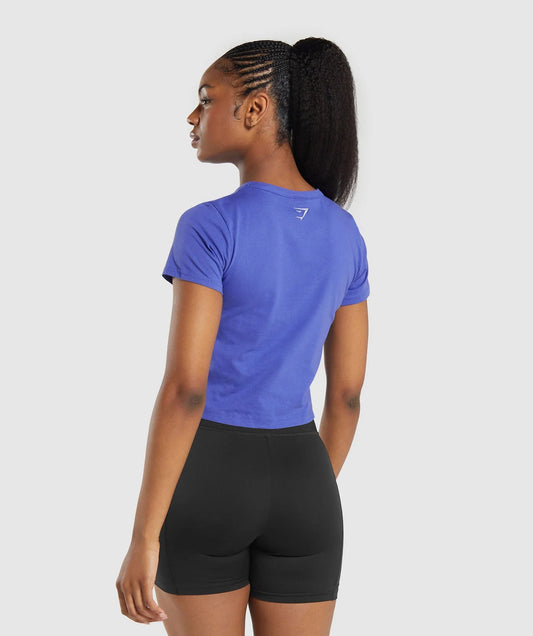 Gymshark > Block Crop Top > M > Force Blue > Gymshark