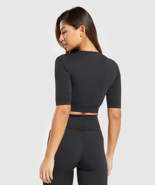 Gymshark > Everyday Seamless Crop Top > S > Black > Gymshark