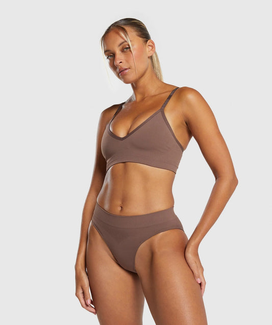 Gymshark > Seamless Brief > XS > Soft Brown > Gymshark