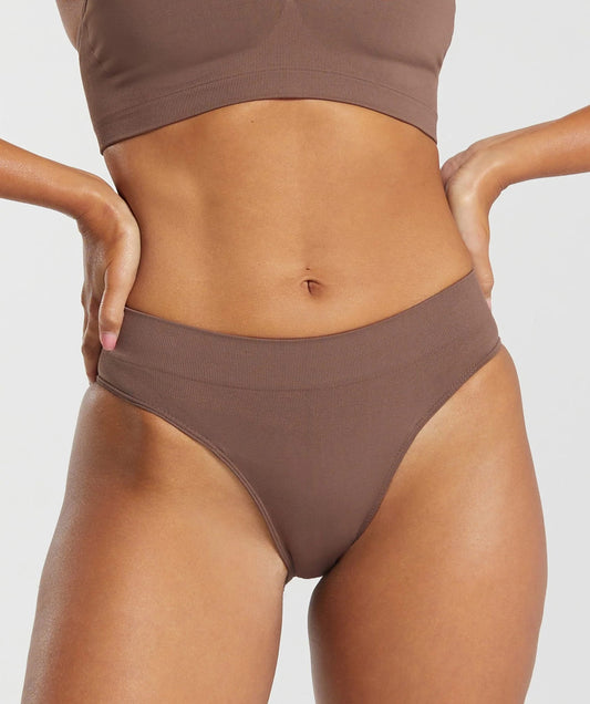 Gymshark > Seamless Brief > XS > Soft Brown > Gymshark