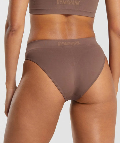 Gymshark > Seamless Brief > XS > Soft Brown > Gymshark