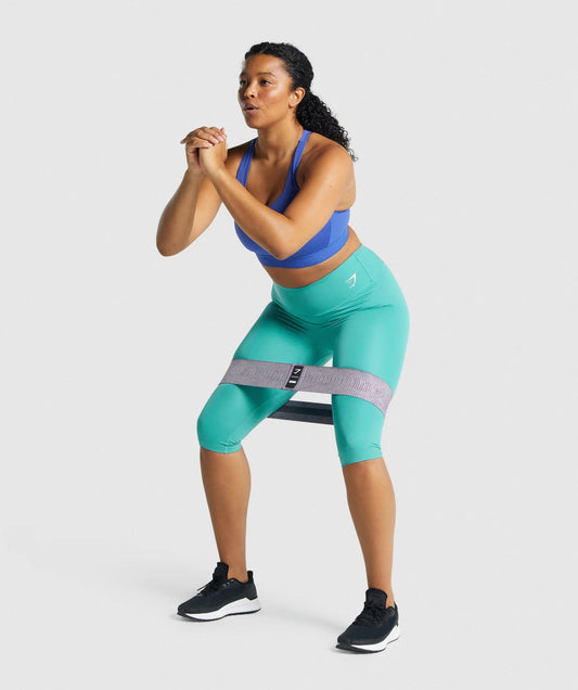 Gymshark > Training Cropped Leggings > S > Teal > Gymshark