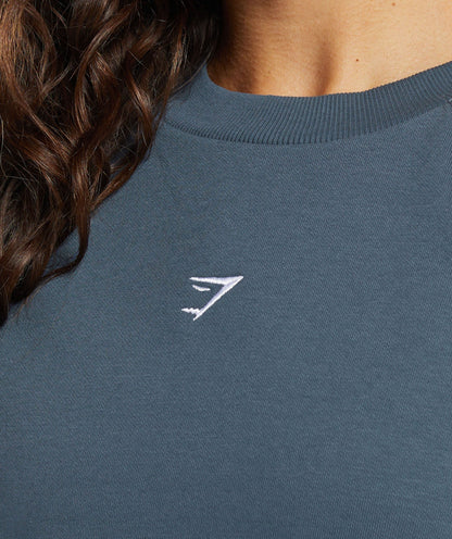 Gymshark > Training Fleece Cropped Sweatshirt > S > Cargo Blue > Gymshark